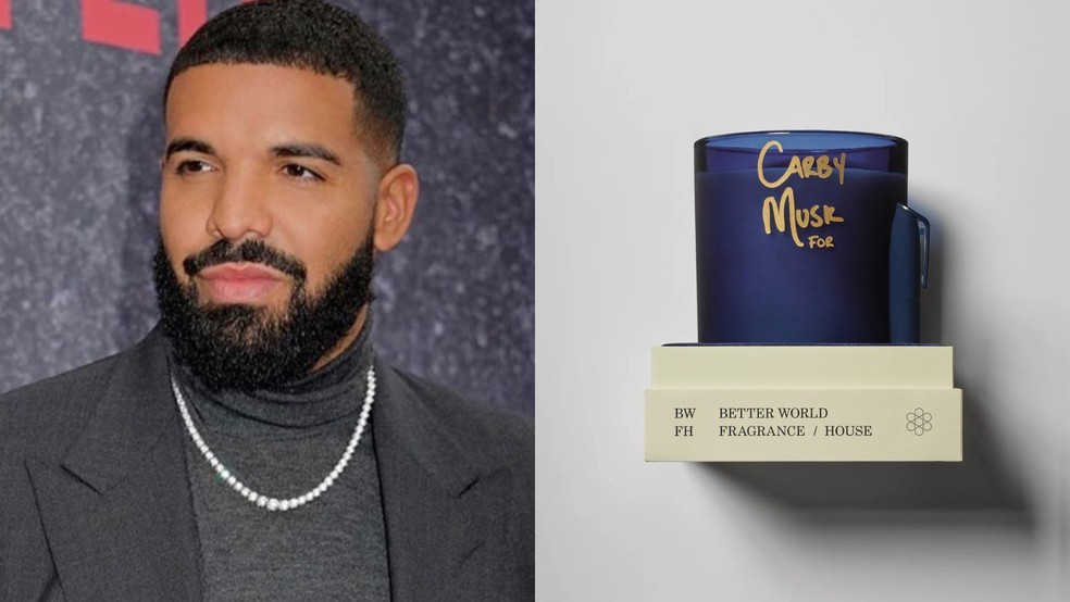 Rapper Drake vende vela com fragrância inspirada nele mesmo — Foto: Reprodução