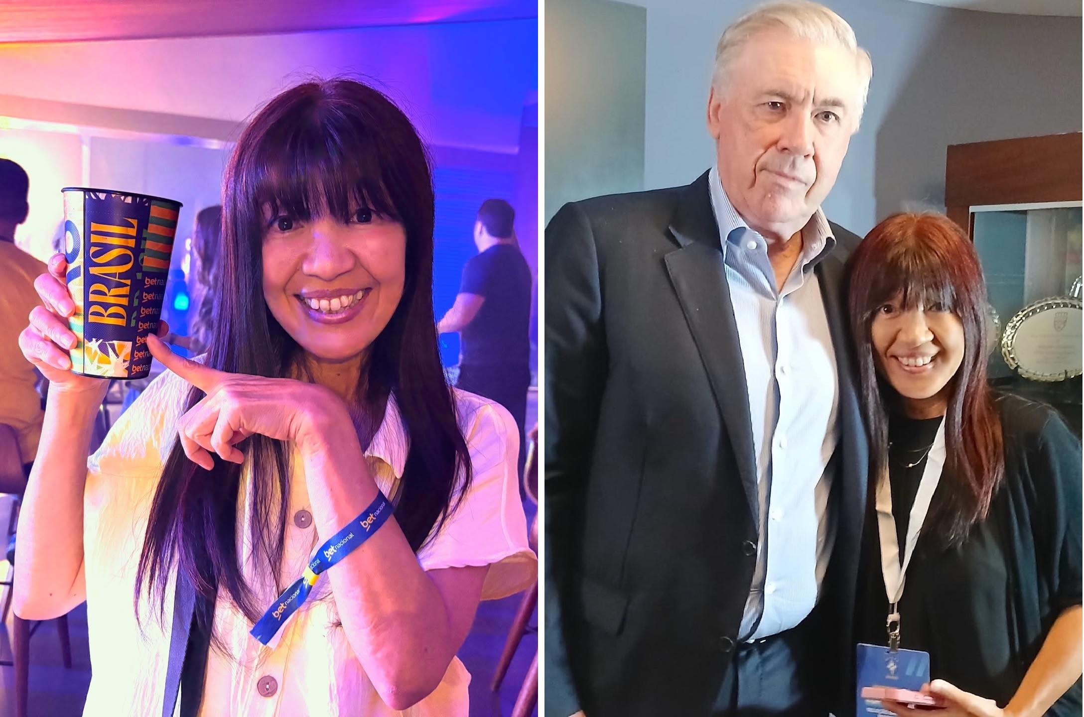 Repórter japonesa cai nas graças de Ancelotti e vira sensação na cobertura da seleção na Copa: conheça