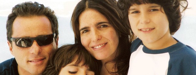 Tony Bellotto, Malu Mader e seus filhos Antônio e João em 2007 — Foto: arquivo pessoal