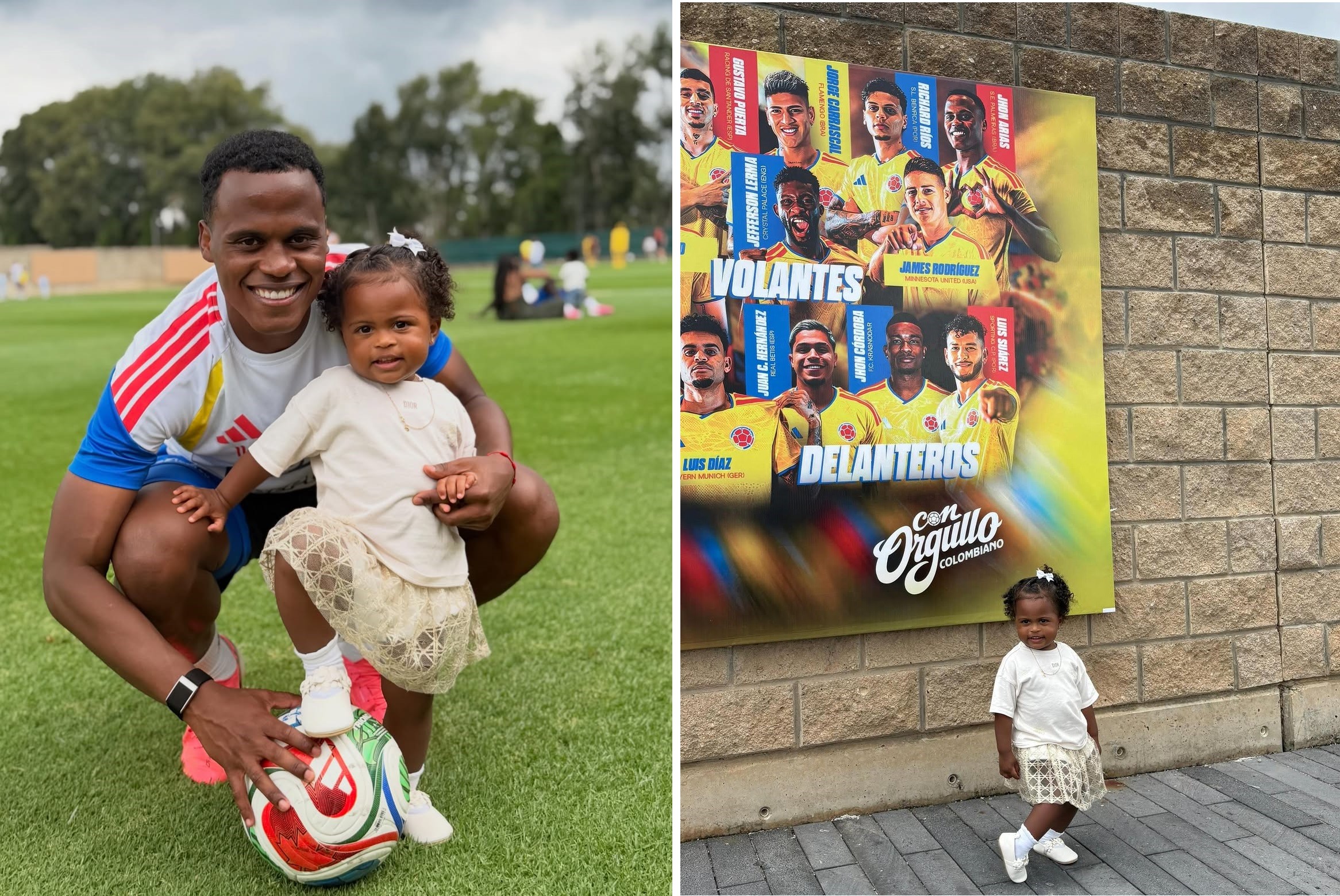 Ela cresceu! Filha de Arias vai a todos os jogos da Colômbia e volta a ser amuleto da sorte na Copa