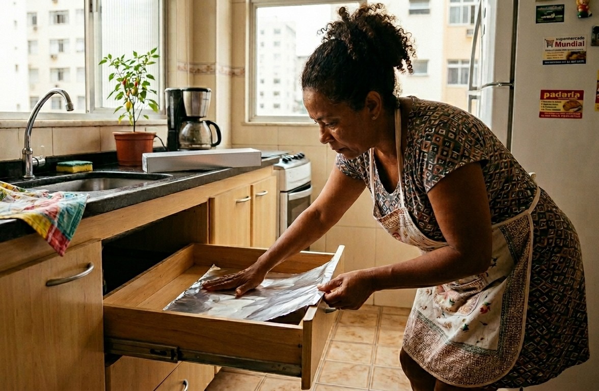 Papel alumínio na gaveta da cozinha: para que serve e quando usar