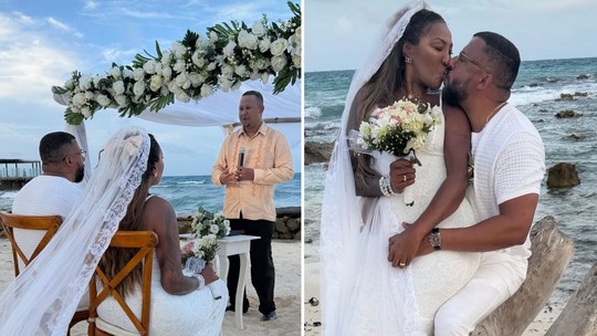 Mãe de Ludmilla e ex-segurança da cantora celebram união em cerimônia na Colômbia