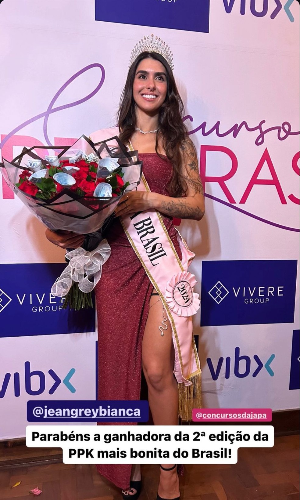 Criadora de conteúdo adulto ganha concurso da vagina mais bonita do Brasil — Foto: Instagram