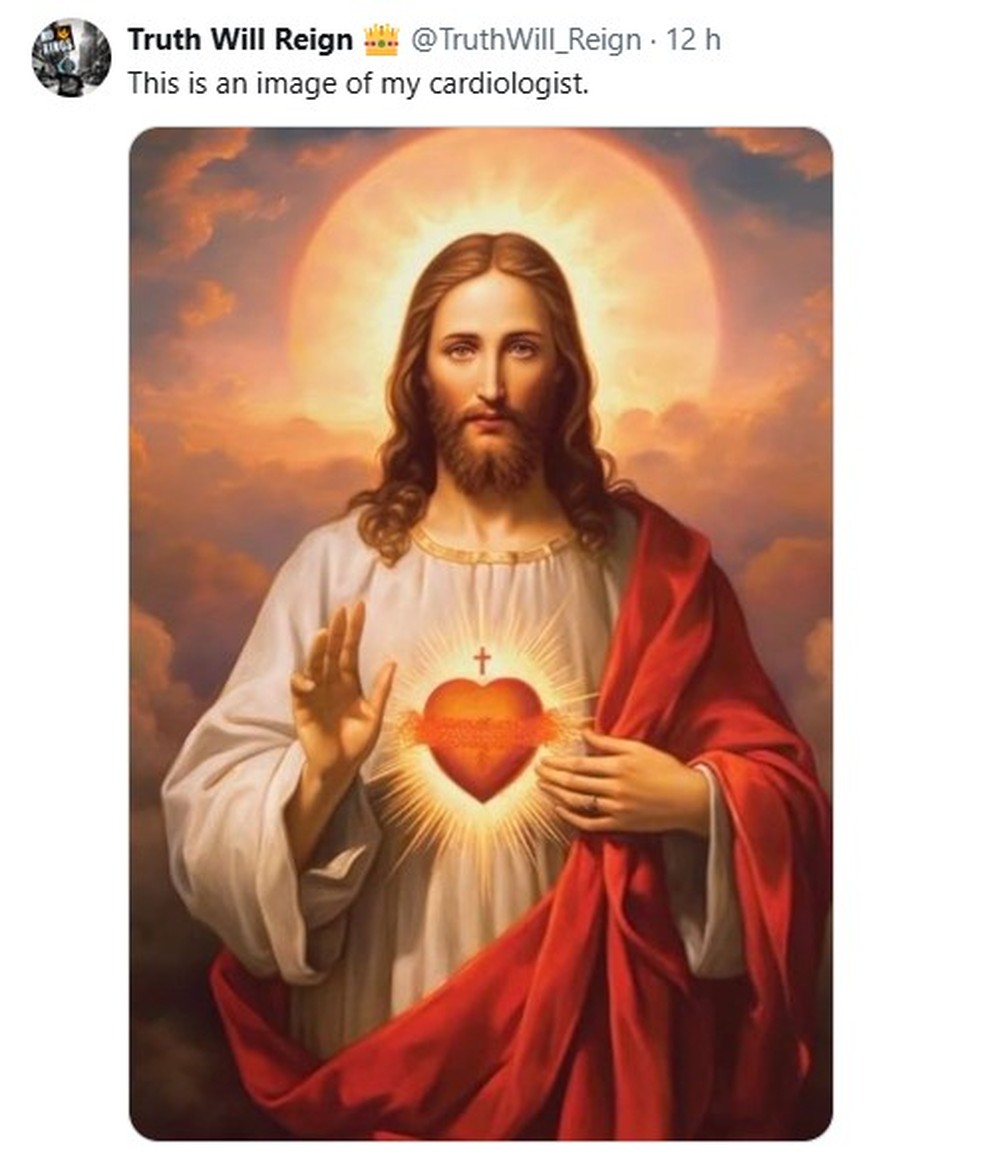 'Esta é uma imagem do meu cardiologista' — Foto: Reprodução/X