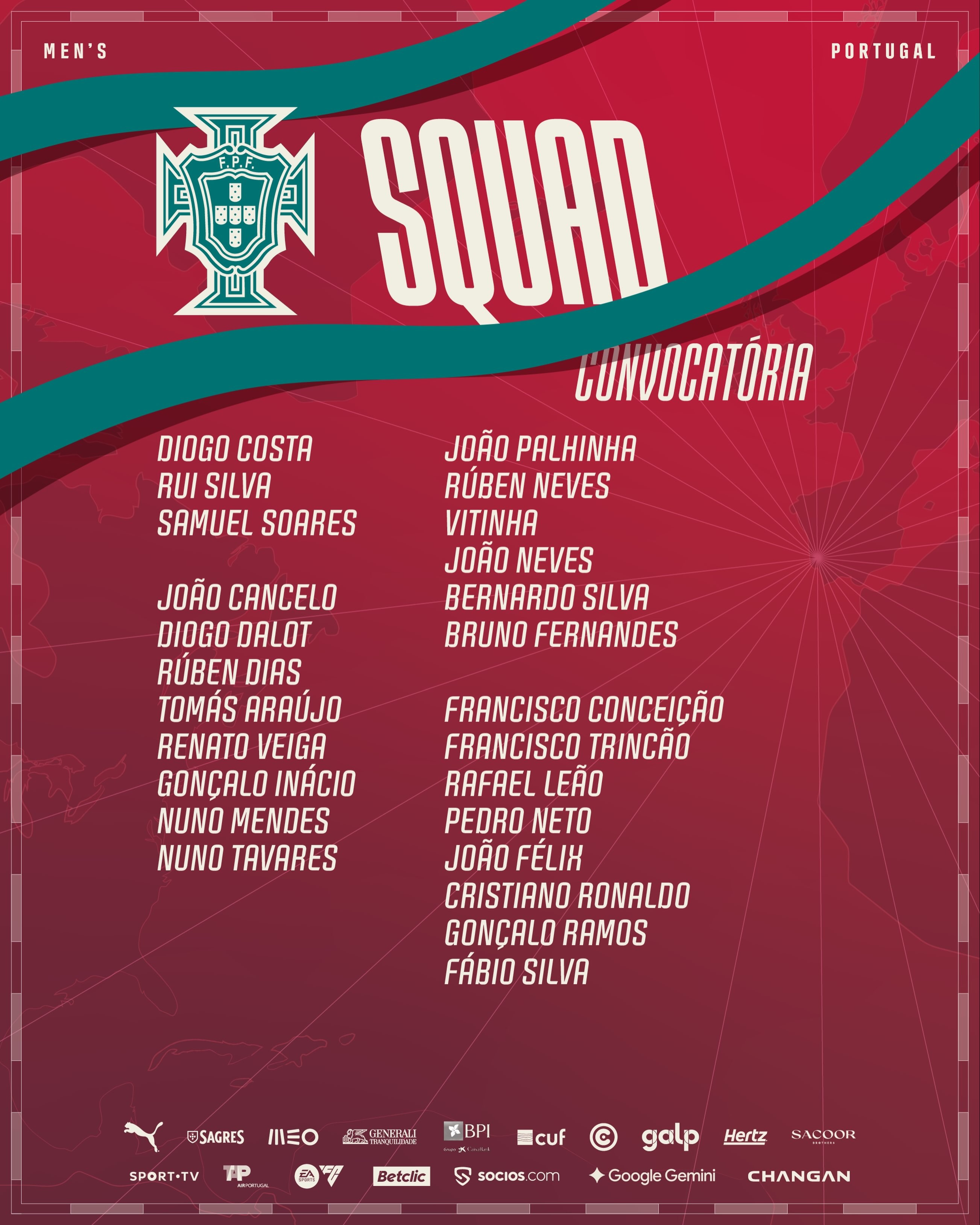 Com Cristiano Ronaldo, Jorge Jesus anuncia primeira convocação pela seleção de Portugal; confira lista