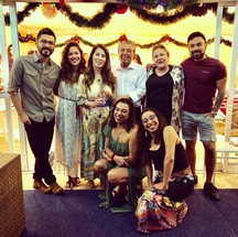 Mauricio de Sousa: com 9 dos seus 10 filhos — Foto: Reprodução/Instagram