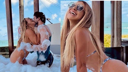 Iran Ângelo Celebra Romance em Hidro, Exibe Vista Marítima e Declarações Afetuosas