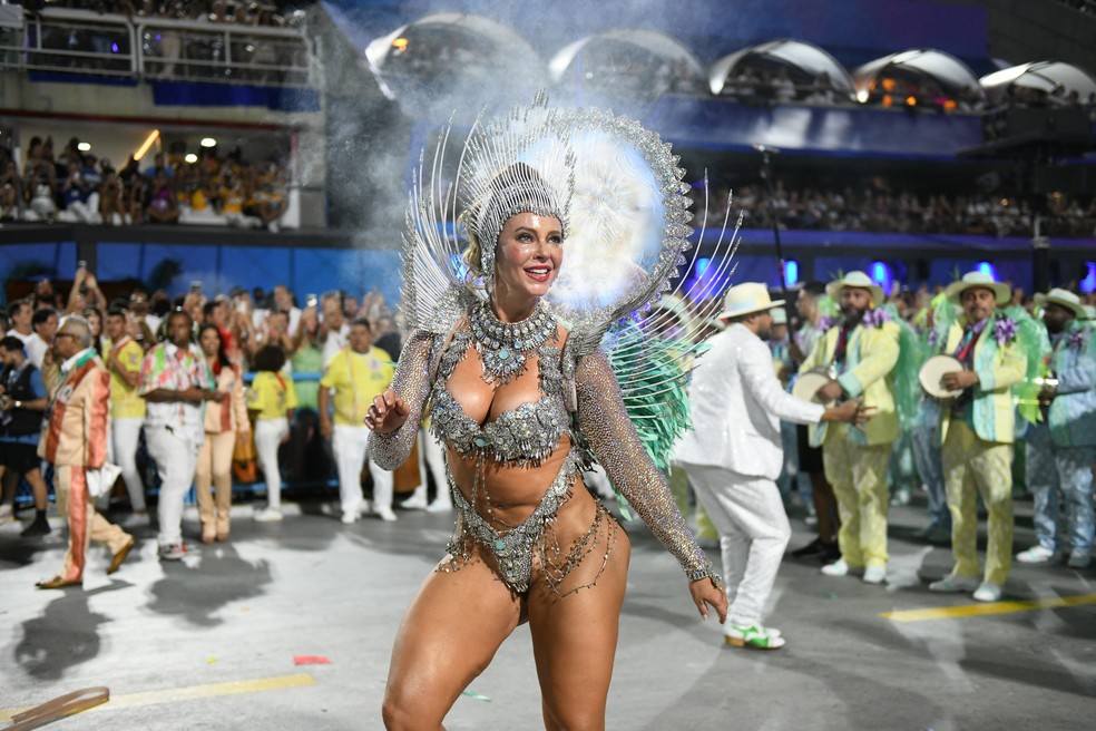 Paolla Oliveira no desfile da Grande Rio no carnaval 2025 — Foto: Alex Ferro | Riotur