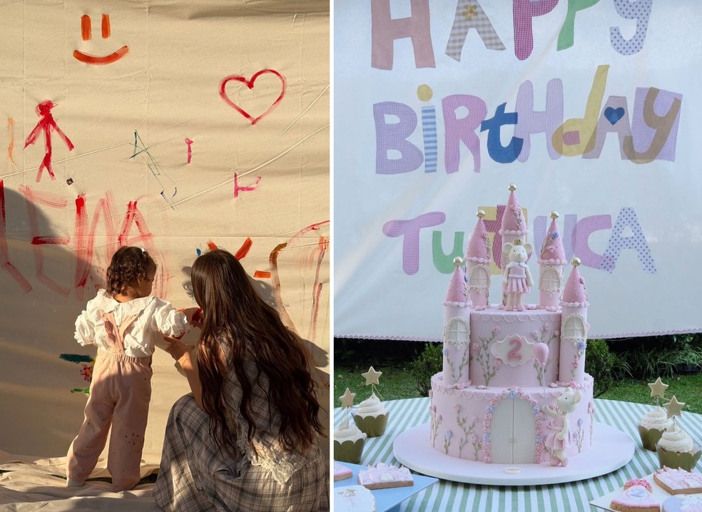 Amanda Kimberlly celebra 2 anos de Helena, sua filha com Neymar — Foto: Reprodução/Instagram