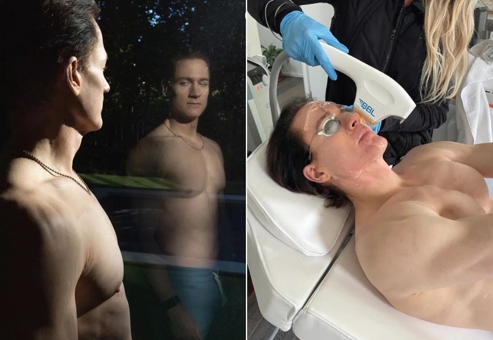 Bryan Johnson, de 45 anos, gasta US$ 2 milhões por ano na tentativa de desacelerar seu relógio biológico e 'voltar aos 18 anos' — Foto: Reprodução/Instagram