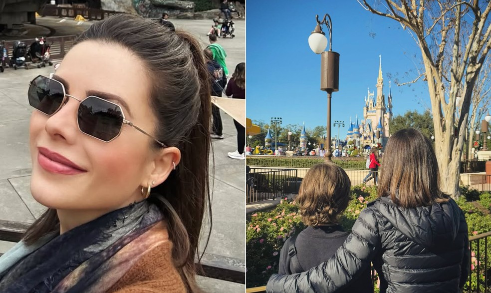 Sandy e o filho Theo em viagem juntos — Foto: Reprodução/Instagram
