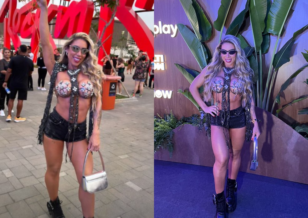 Tati Minerato no terceiro dia de Rock in Rio — Foto: Reprodução/Instagram/Extra
