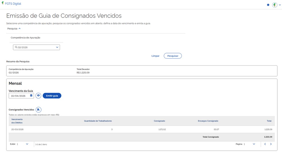 FGTS Digital passa a receber parcelas em atraso do Crédito do Trabalhador — Foto: Reprodução