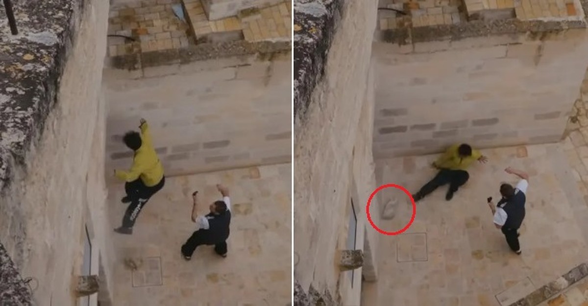 A parkour practitioner destroys part of a historic building in Italy, sparking widespread anger
