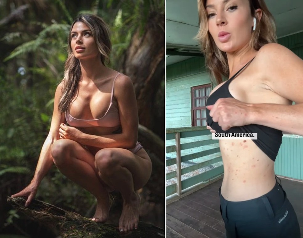 Rosie Moore, conhecida como a 'cientista mais sexy do mundo', pegou dengue em expedição na América do Sul — Foto: Reprodução/Instagram