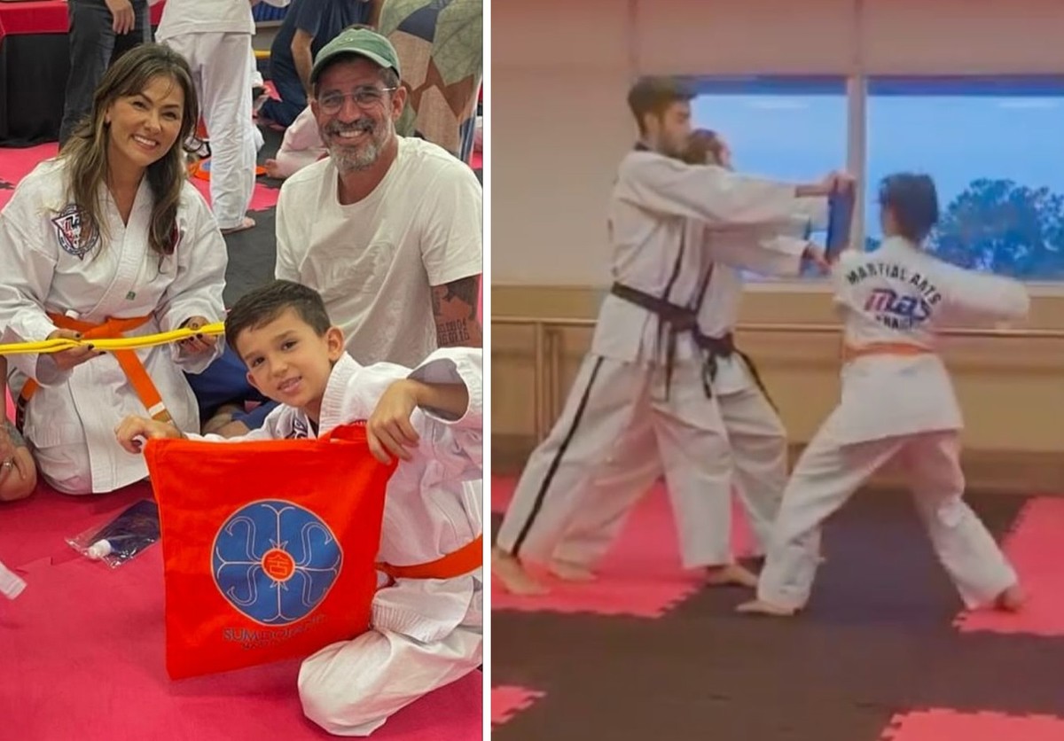 Ex-Tiazinha, Suzana Alves celebra troca de faixa no taekwondo: 'Superação' - Extra