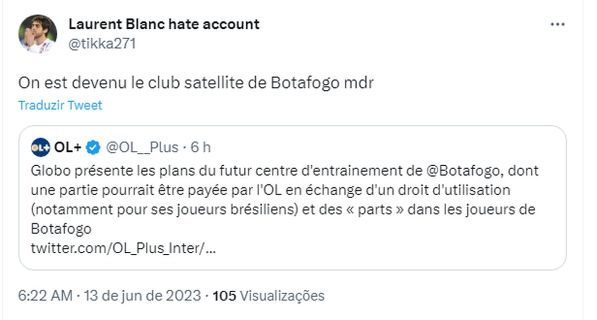 Les supporters lyonnais critiquent le financement du CT alvinegro : ‘On est devenu un club satellite de Botafogo’ |  Botafogo