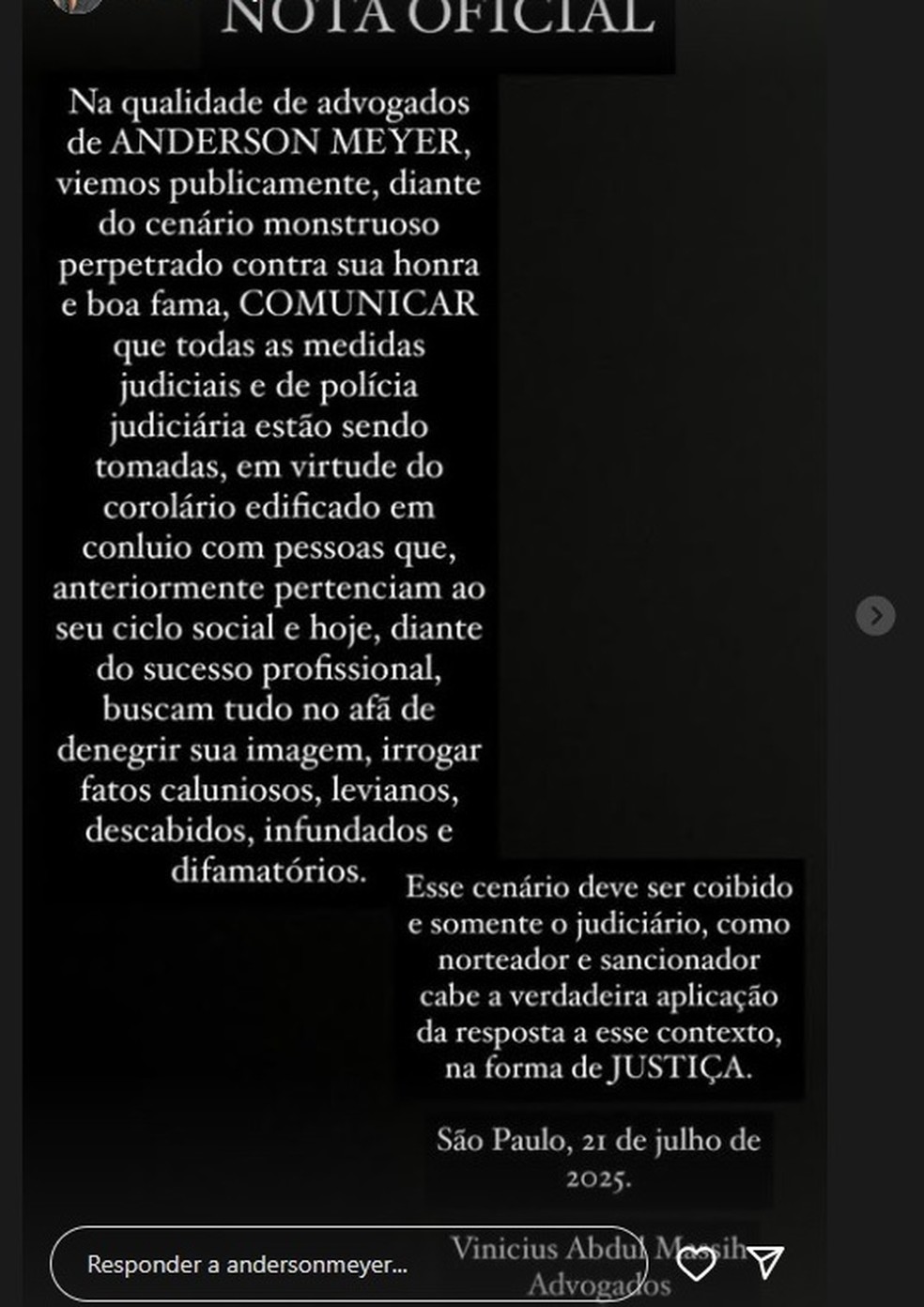 Denunciado por modelos por assédio, empresário Anderson Meyer é afastado e se defende com advogado — Foto: Reprodução/Instagram