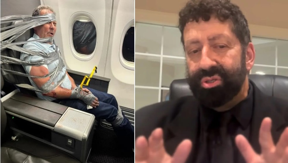 Rabino messiânico Jonathan Cahn disse que Arthur Layne Lundeen teve 'surto' durante voo provocado por discussão sobre religião — Foto: Reprodução