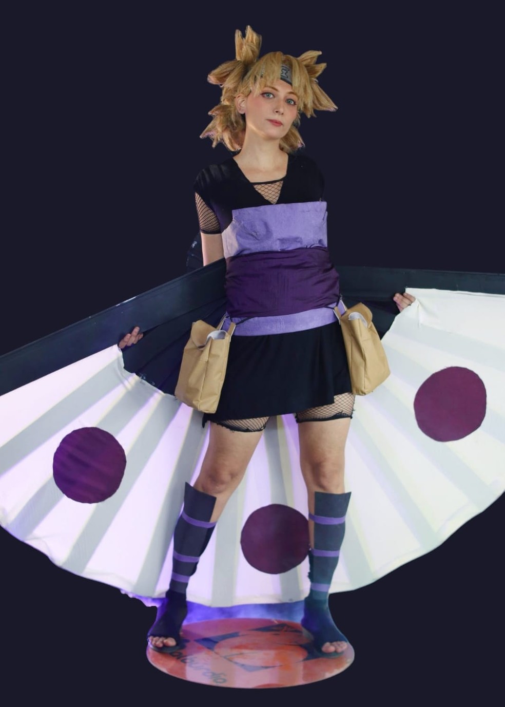 A cosplayer Dominique Jacinto como a Temari, do Anime Naruto — Foto: Acervo pessoal
