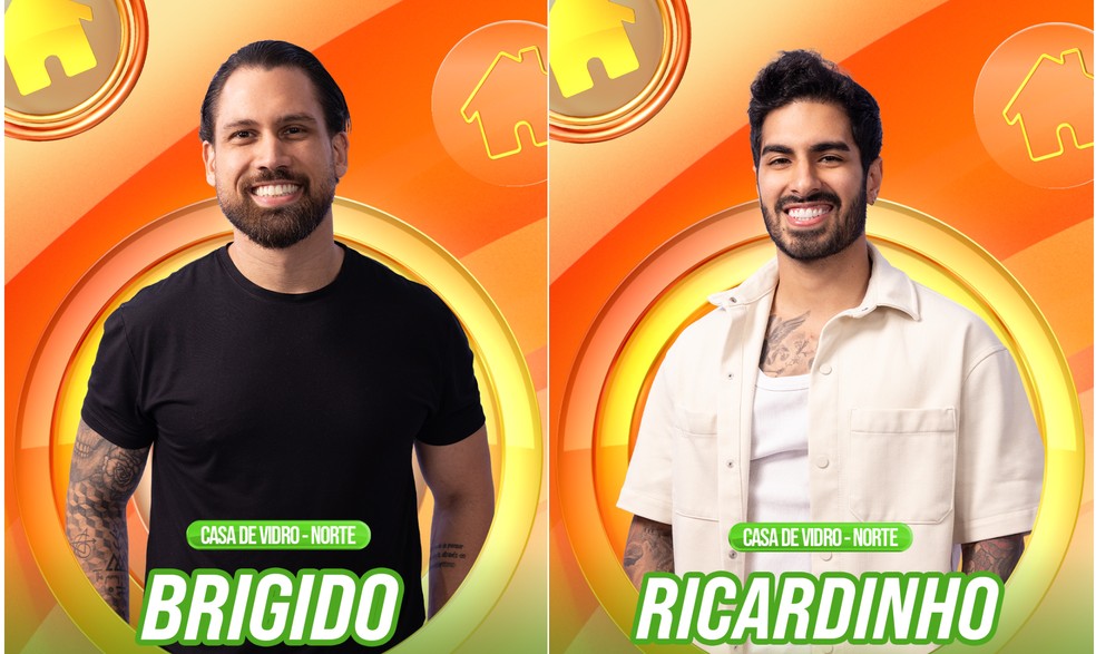 Brigido e Ricardinho disputam uma vaga no 'BBB 26' na Casa de Vidro Norte — Foto: Rede Globo / Divulgação