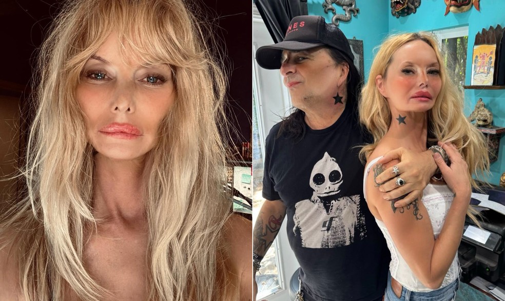 Kimberly Burch, noiva do cantor de rock Taime Downe — Foto: Reprodução/Instagram