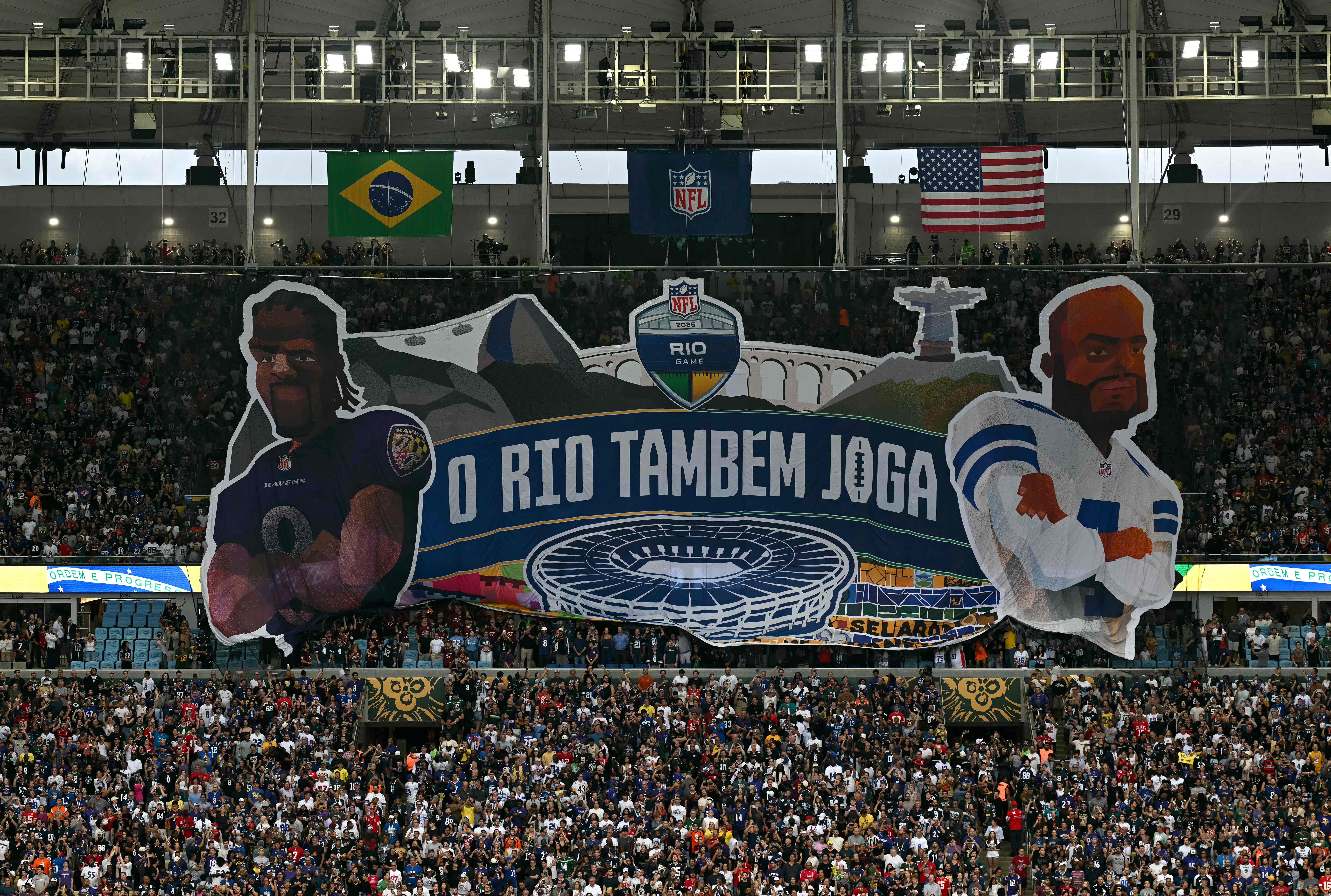 Com 311 pessoas a mais que Flamengo x Cruzeiro, NFL no Maracanã registra maior público esportivo do Brasil no ano