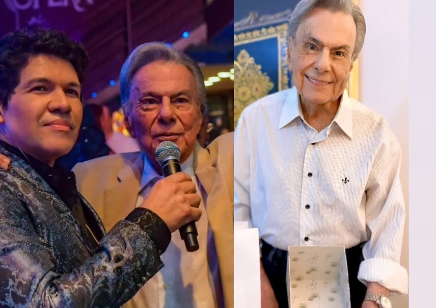 Agnaldo Rayol fez uma participação especial em um show em São Paulo, em julho de 2024