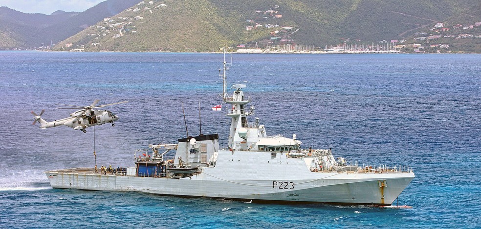 HMS Medway, acusado de 'incursão ilegal' em águas argentinas — Foto: Royal Navy