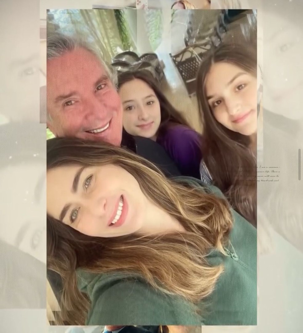 Fernando Collor com a mulher as filhas gêmeas — Foto: Instagram