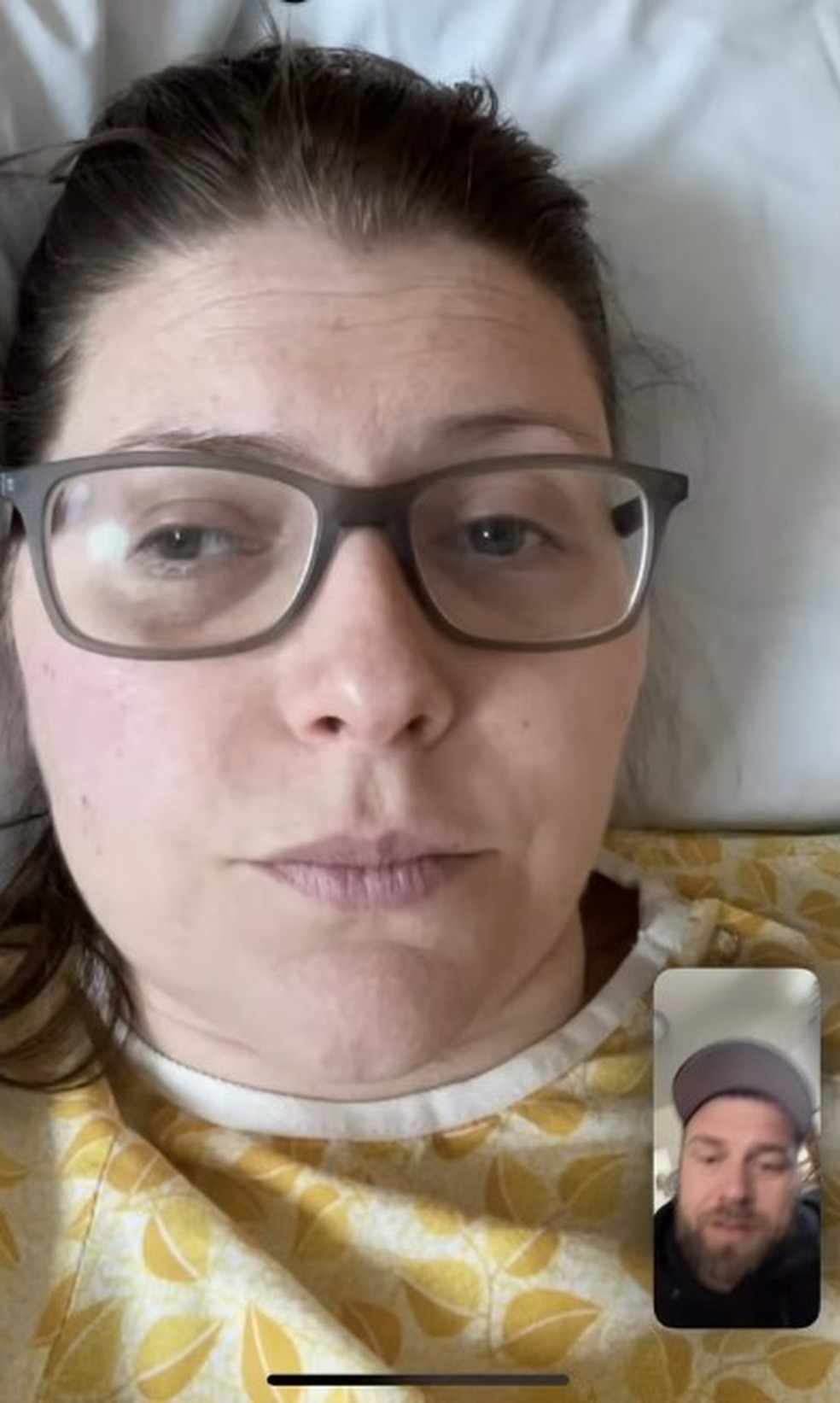 Jaycie Conley estava internada quando sofreu um mini-derramo enquanto falava com o marido pelo facetime &mdash; Foto: Reprodu&ccedil;&atilde;o / Instagram - mrs.conley_213