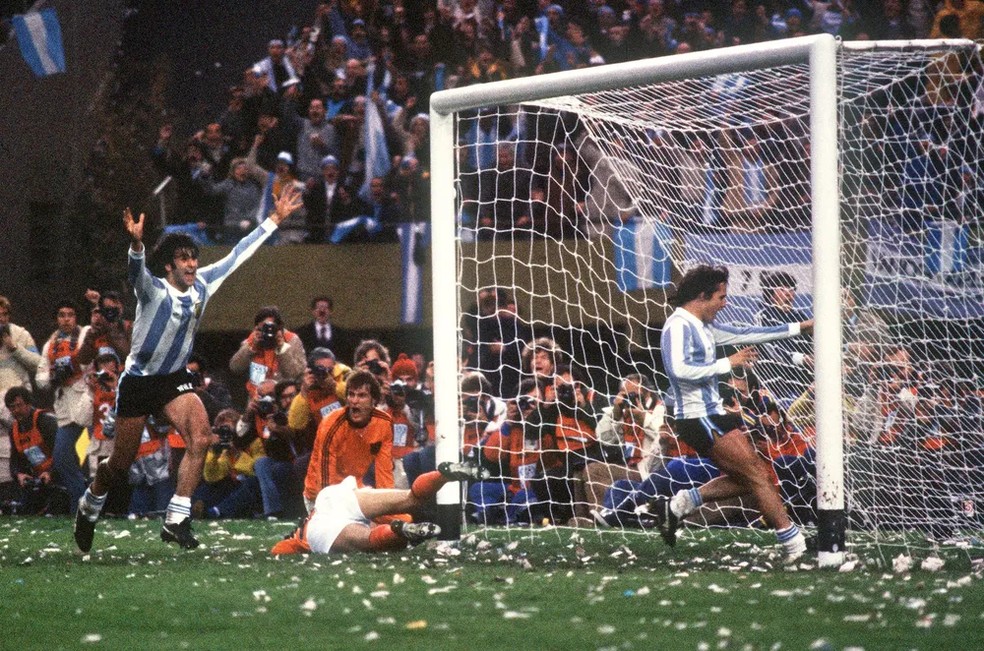 Argentina conquistou seu primeiro título contra a Holanda, em 1978 — Foto: AFP
