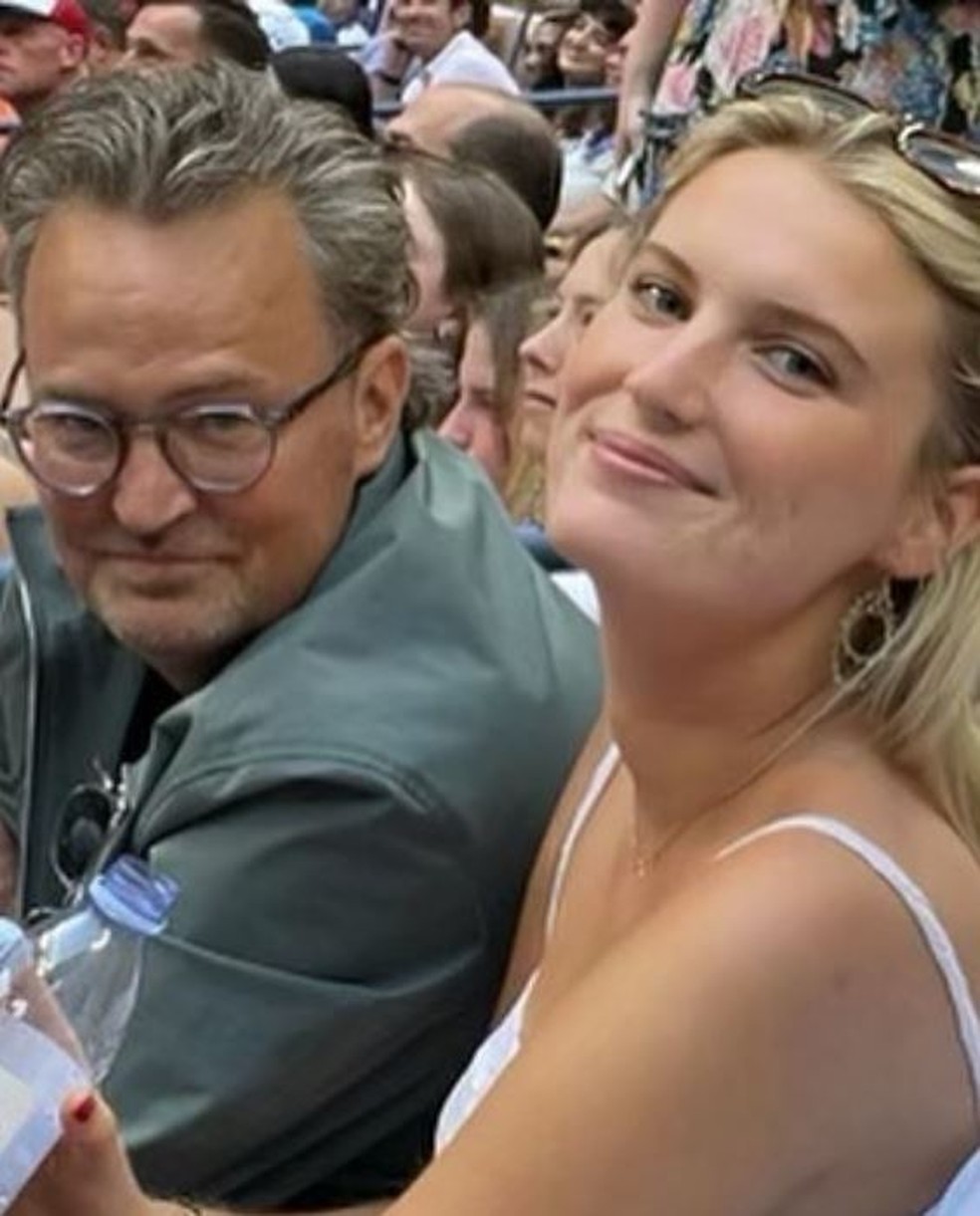 Matthew Perry e a afilhada, Tara — Foto: rep/ instagram