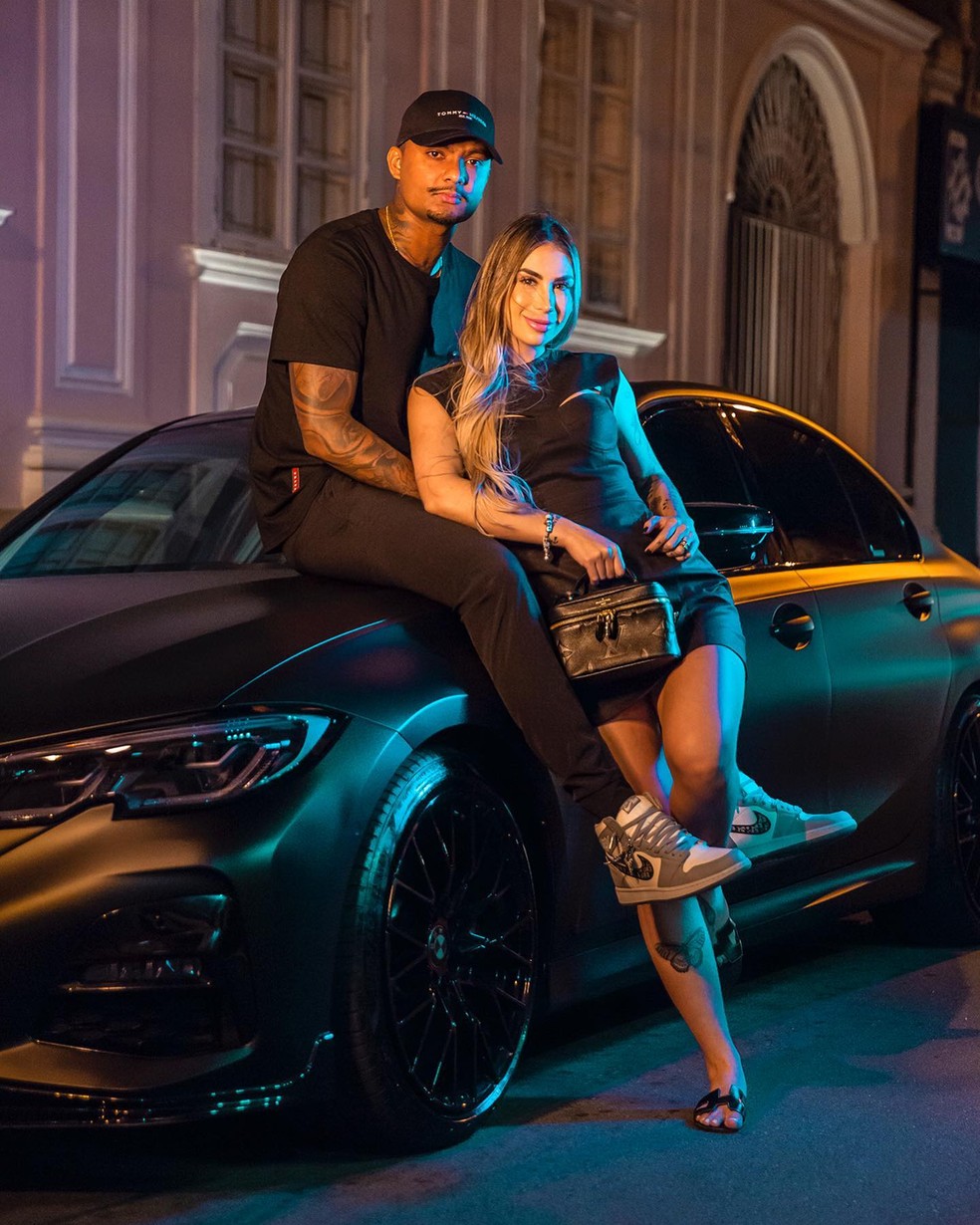 Ivana Bermanelli com o ex-marido, o jogador Luan Almeida — Foto: Marcelo Marafante/ reprodução/ instagram