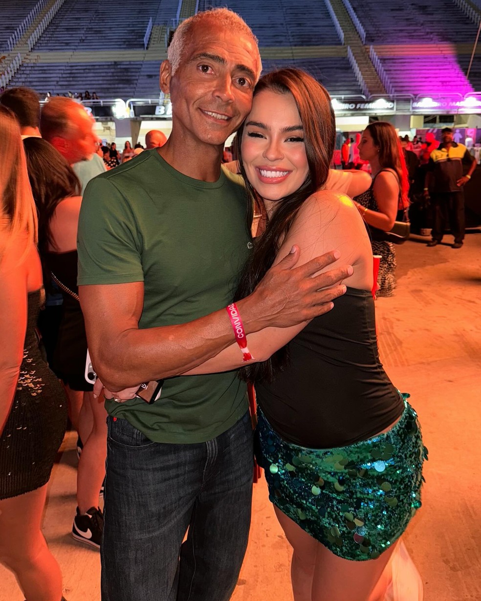 Bia Michelle com o sogro Romário — Foto: reprodução/ instagram