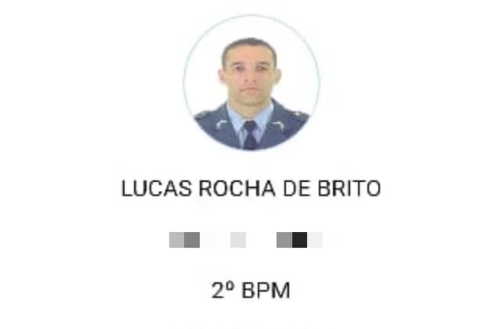 O PM Lucas Rocha de Brito foi assassinado em 2024 — Foto: Reprodução