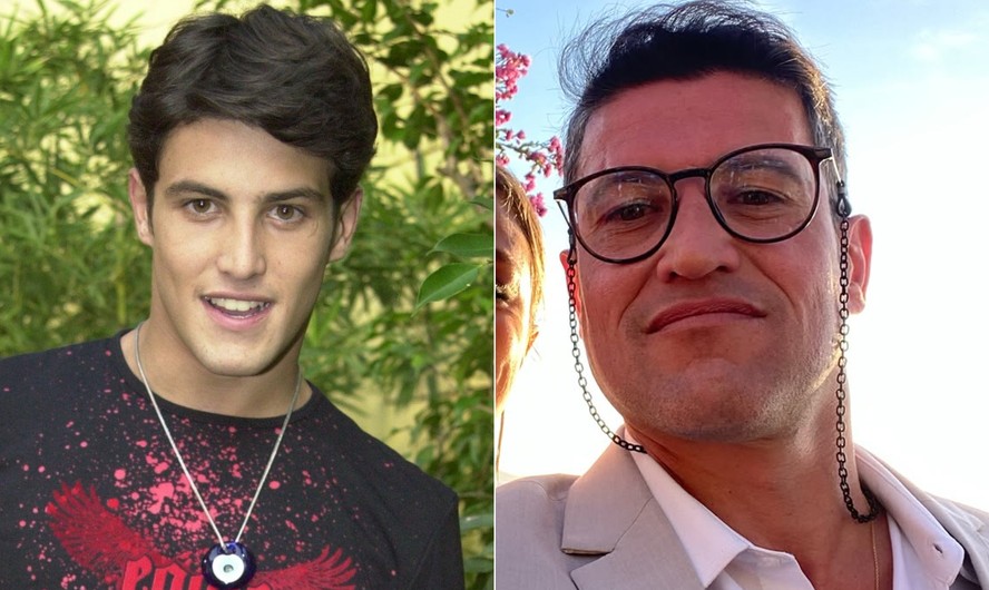 Alexandre Slaviero na época de 'Malhação' e atualmente