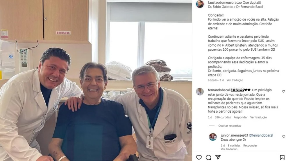 Internauta desabafa sobre morte do pai no Instagram de Faustão e coloca em  xeque seriedade da fila de transplante