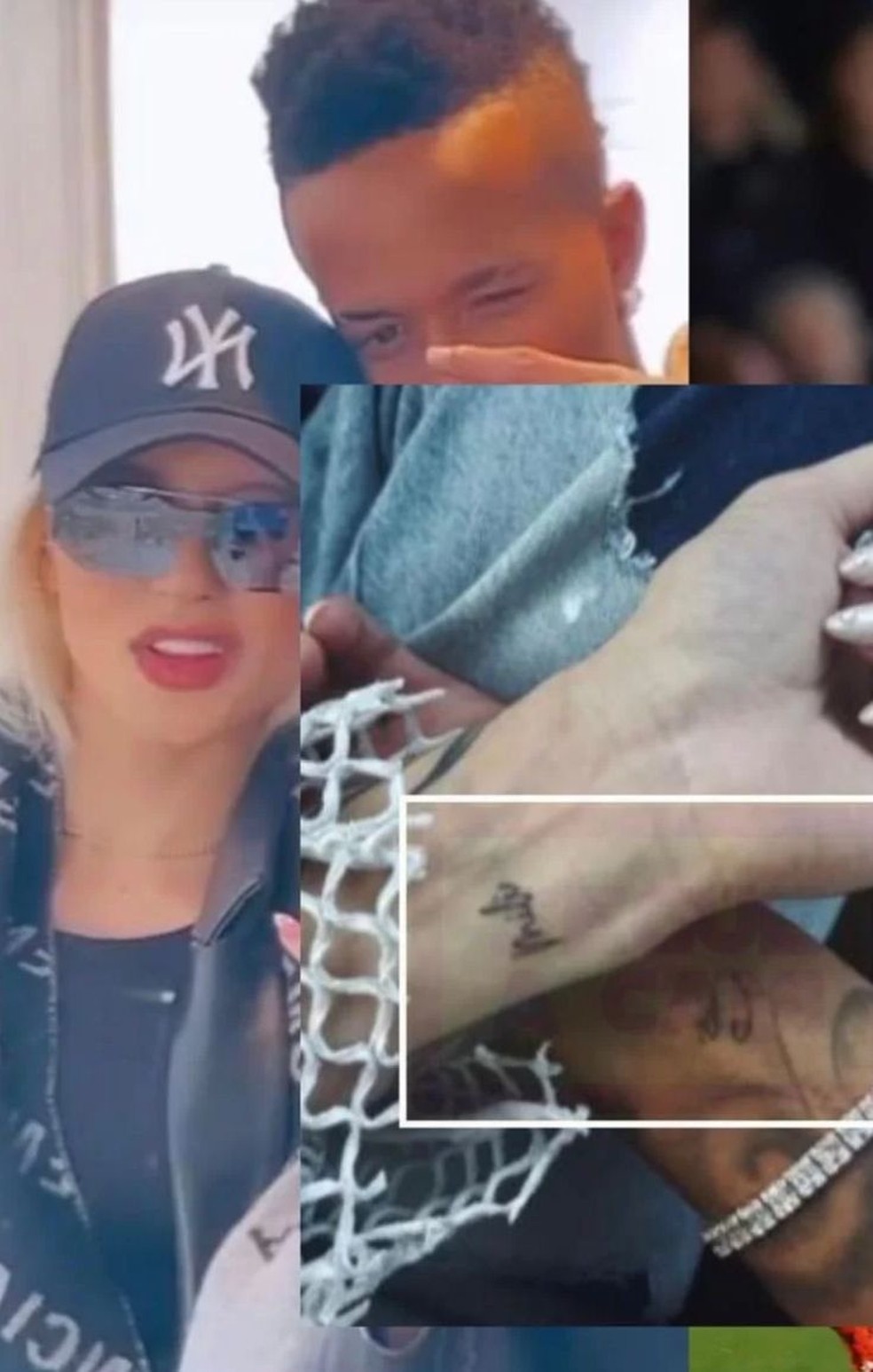 Éder Militão e Cássia Lourenço fazem tatuagem de casal no pulso — Foto: Instagram