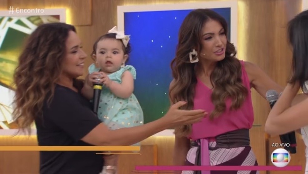 Daniela Mercury com a neta em 2019 — Foto: Reprodução/TV Globo