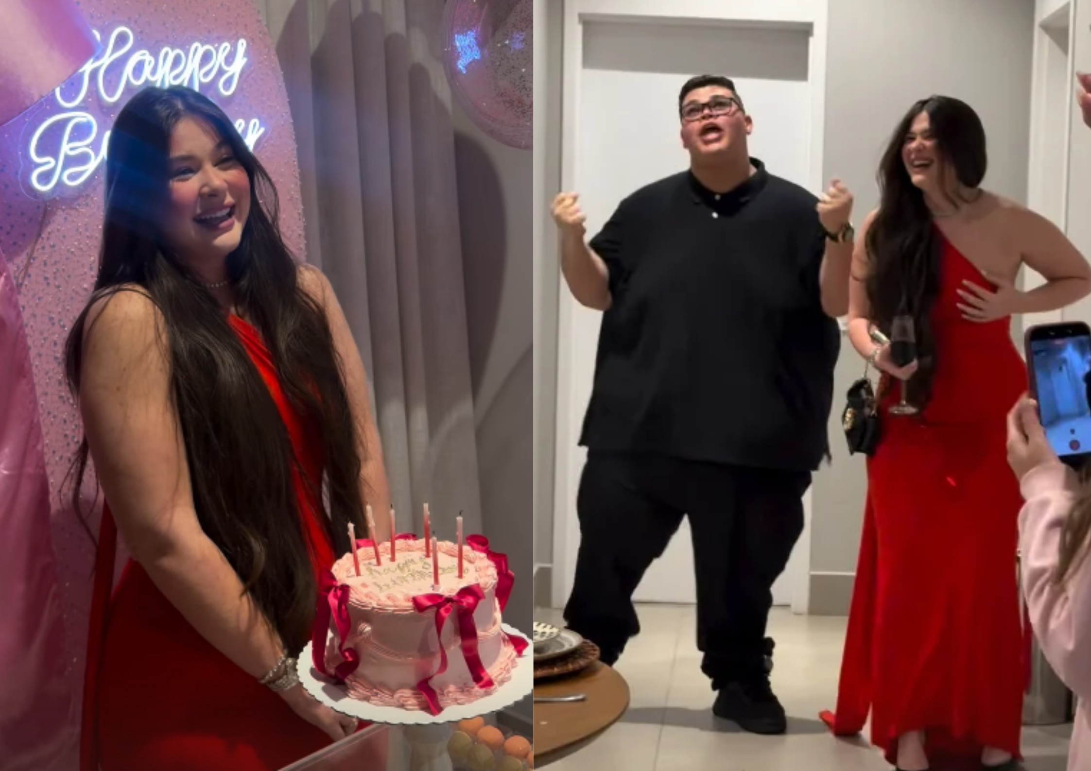 Gordão da XJ surpreende namorada em aniversário e se declara: 'Amor da minha vida'