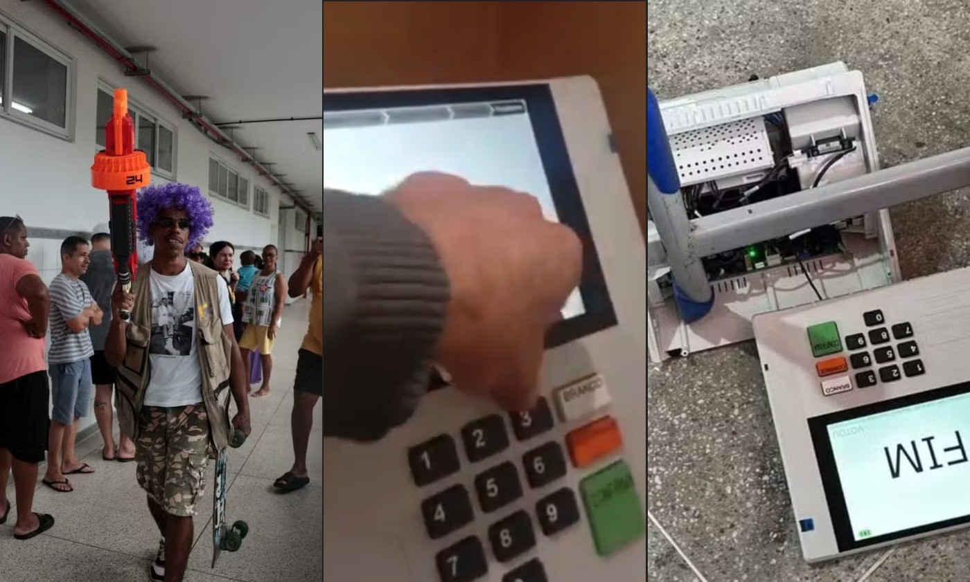 Teclas coladas, infestação de pulgas, urna arremessada e até fantasias: as bizarrices nas seções eleitorais hoje