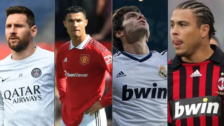 Messi, CR7, Kaká e Ronaldo são alguns dos jogadores que tiveram passagens apagadas em clubes