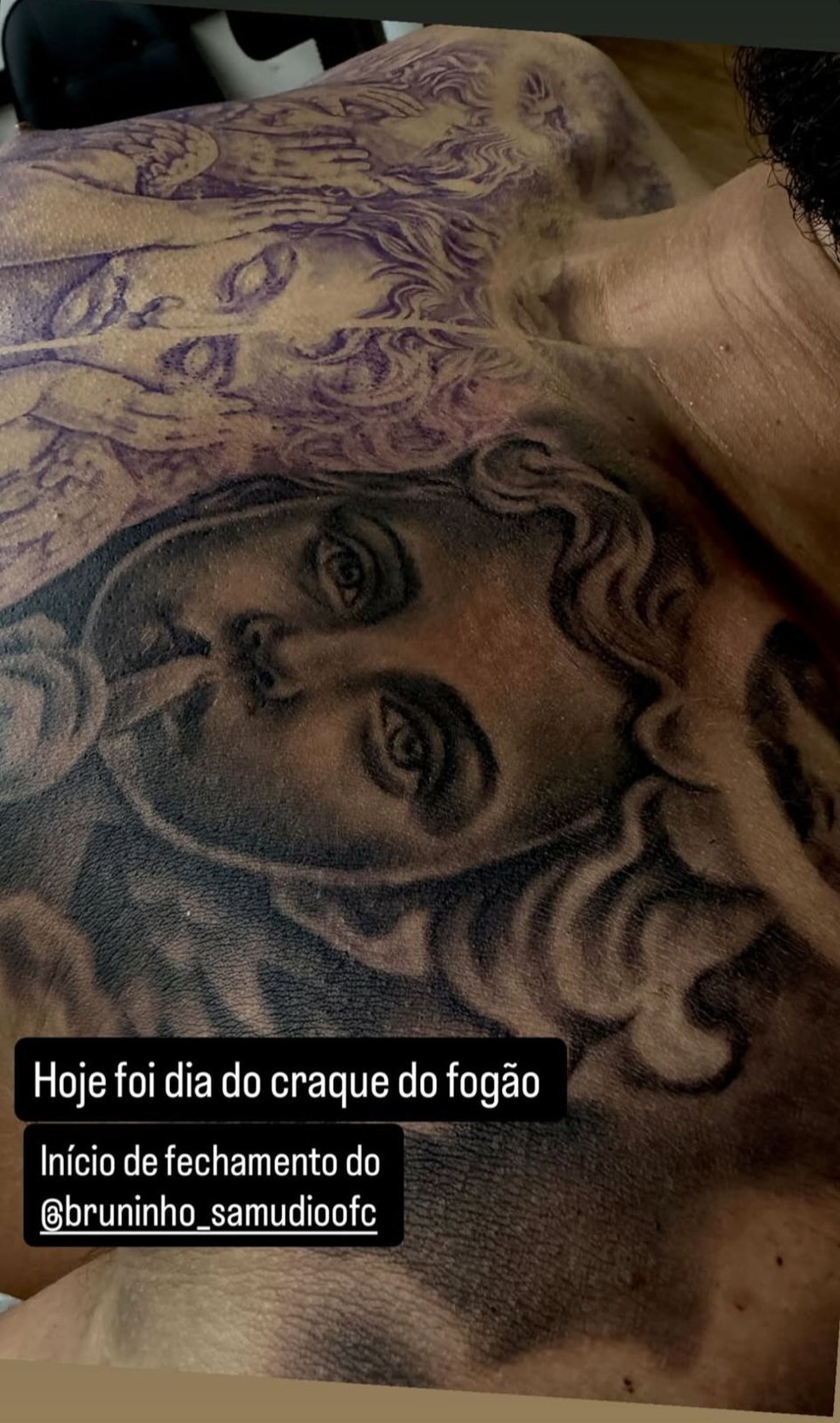 Bruno Samudio fecha peitoral com tatuagens — Foto: Reprodução/Instagram