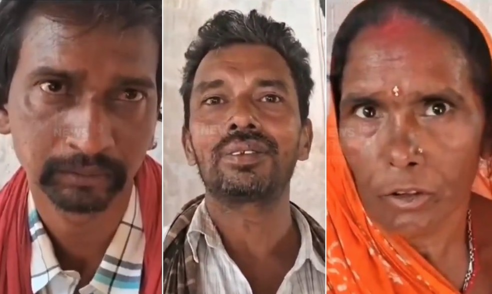 Da esqueda para a direita: Sikandar, Dileshwar e Geeta &mdash; Foto: Reprodu&ccedil;&atilde;o/X