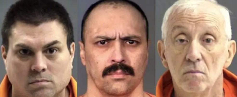 (Da esquerda para a direita) Thorne Harnage, Saul Alvarez e Donald Lashley: detentos mortos em priso no Arizona  Foto: Reproduo/Arizona Department of Corrections