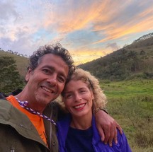 Marcos Palmeira com a mulher, Gabriela Gastal — Foto: Instagram
