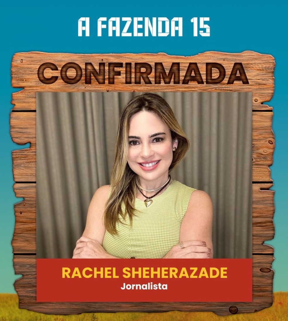 Rachel Sheherazade é confirmada em 'A Fazenda 15