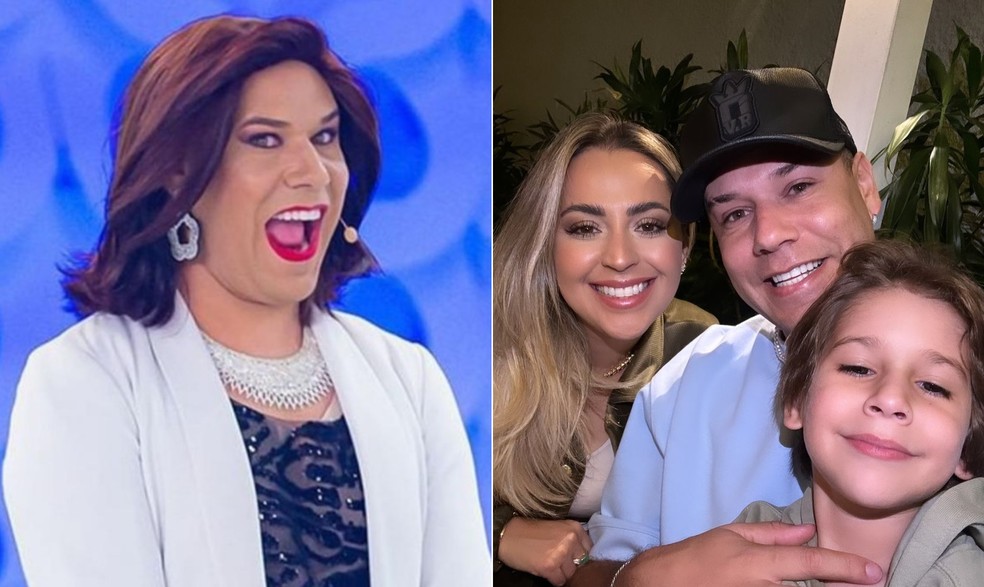 Intérprete de narcisa, do 'Eliana', Tiago Barnabé surge com mulher e filho — Foto: Reprodução/ Instagram