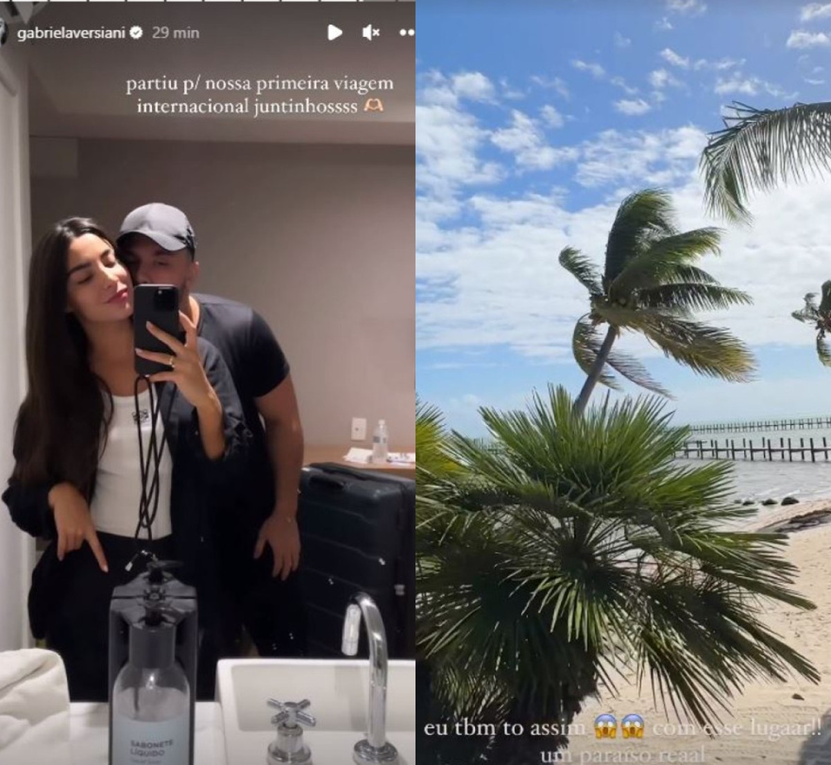 Murilo Hoff and Gabriella Verciani enjoy their first international trip at their home in Florida, which has a private beach;  See pictures |  entertainment